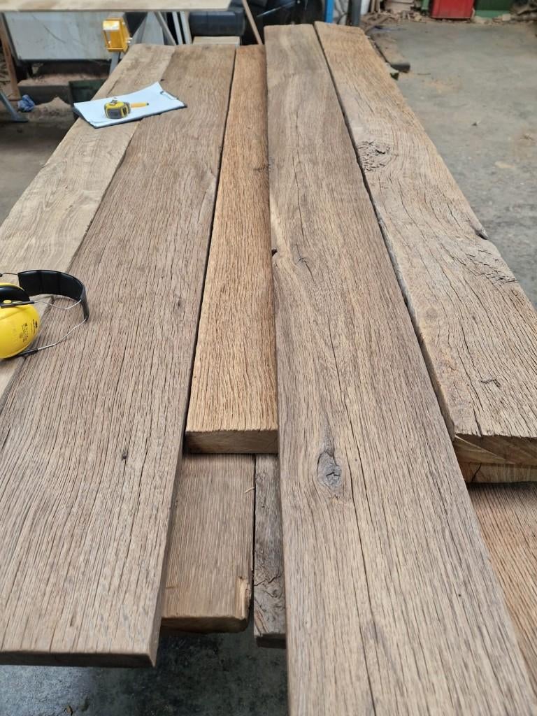 Oud Eiken Planken  | Reclaimed Hout | Wandplanken,, Doe-het-zelf en Verbouw, Hout en Planken, Ophalen, Eiken, Nieuw, Plank