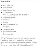 Nieuw Badmeubel Fontana Proma Eiken bruin - 80x46x57.6cm, Nieuw, Minder dan 100 cm, Wastafelkast, 25 tot 50 cm