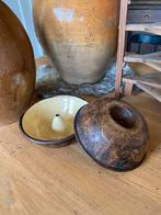Brocante set kleine oude aardewerken bakvormen, Antiek en Kunst, Ophalen of Verzenden