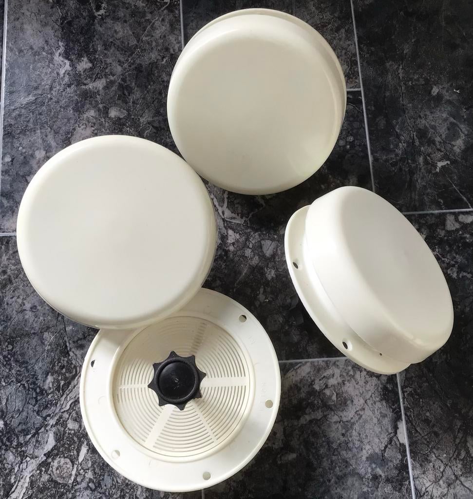 4x Dekventilatie rooster met draaiknop - Ø 14,5 cm NIEUW, Ophalen of Verzenden, Nieuw, Overige typen