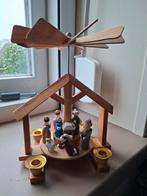 Vintage houten kerststal , carrousel kerst, Diversen, Kerst, Ophalen of Verzenden, Zo goed als nieuw, Nvt, Nvt