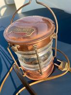 Vintage Ankerlicht scheepslamp - Koperen navigatielamp, Ophalen of Verzenden