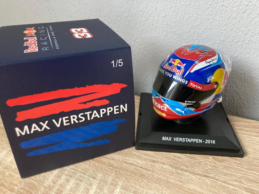 ✅ Max Verstappen 1:5 helm 2016 Monaco GP Red Bull RB12 Spark, Ophalen of Verzenden, Nieuw, Formule 1