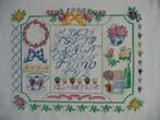 Borduurwerk "Merklap 1990", Ophalen of Verzenden, Gebruikt, Handborduren, Onderdeel of Toebehoren