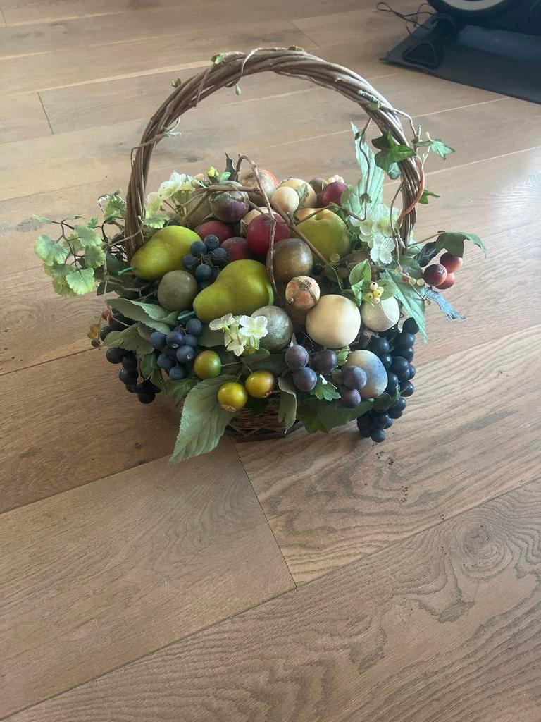 Decoratieve fruitmand met kunstfruit, Huis en Inrichting, Woonaccessoires | Overige, Ophalen of Verzenden, Gebruikt