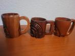 set hout Tiki beker mok ananas mancave Azteken Hawai Mexico, Overige materialen, Ophalen of Verzenden, Zo goed als nieuw, Overige stijlen