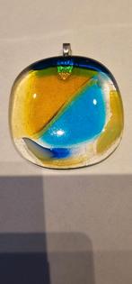 glazen hanger (glasfusing) geel/blauw, Ophalen of Verzenden, Nieuw