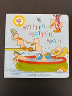 Spitter, Spetter, Spat! - David Melling (Telboekje), Ophalen of Verzenden, Zo goed als nieuw, Uitklap-, Voel- of Ontdekboek, 1 tot 2 jaar