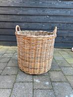 Grote rieten houtmand / opbergmand, Huis en Inrichting, Woonaccessoires | Schalen en Manden, Ophalen, Gebruikt, Mand, Rond
