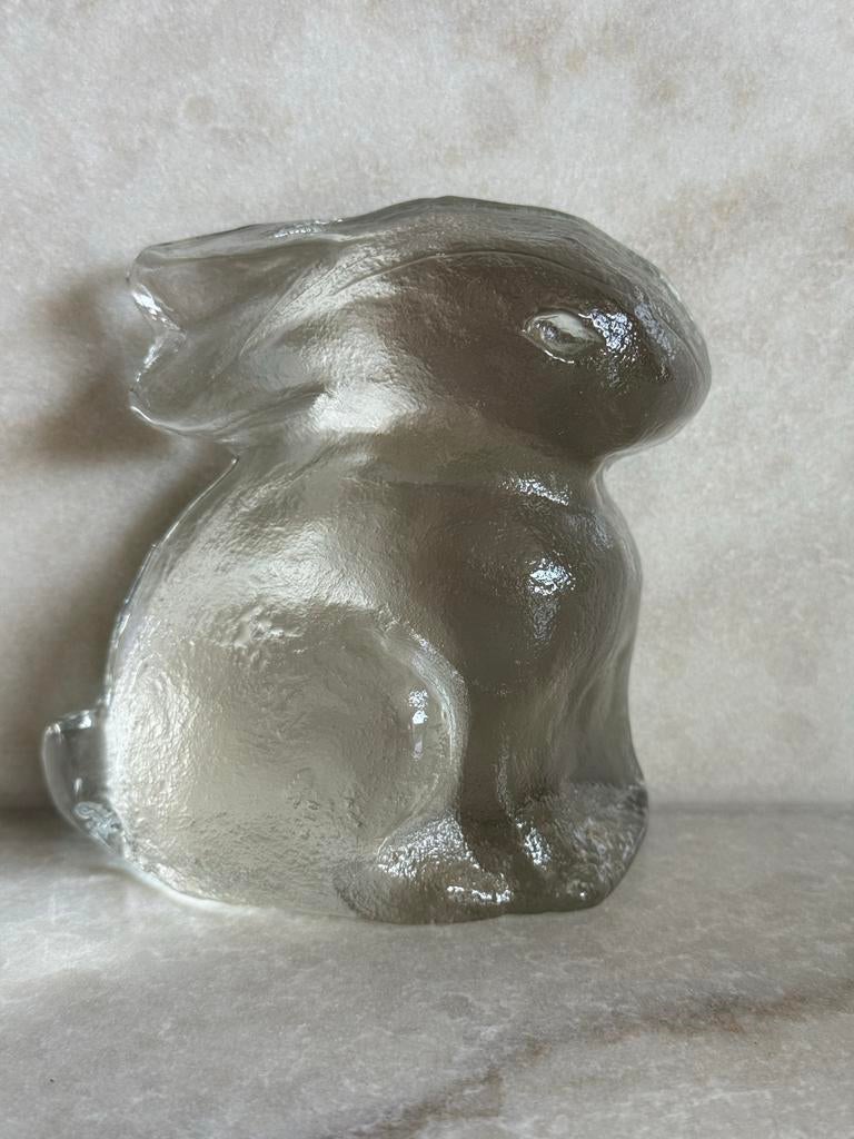 Glazen konijn beeldje - decoratie, Ophalen of Verzenden