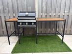 Stalen BBQ meubel incl Grandhall BBQ, Ophalen, Gebruikt, Gas, Vrijstaand