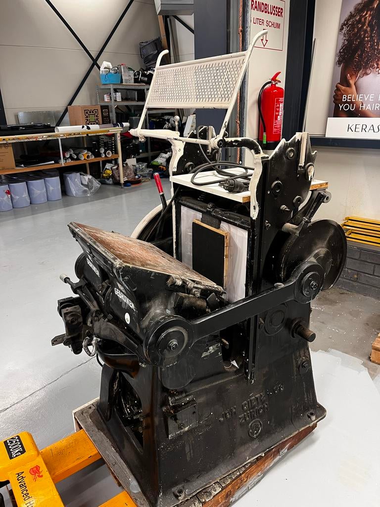 Antieke Drukpers - Joh. Gietz & Co Zürich - Presto, Ophalen