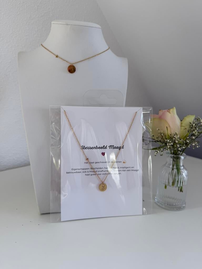 Ketting sterrenbeeld Maagd, Overige materialen, Verstelbaar, Nieuw, Ophalen of Verzenden