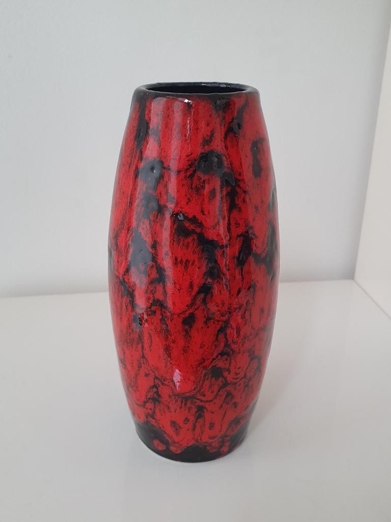 prachtige vintage Scheurich vaas in West-Duitse stijl, Verzenden, Aardewerk of Porselein, Zo goed als nieuw, Minder dan 50 cm