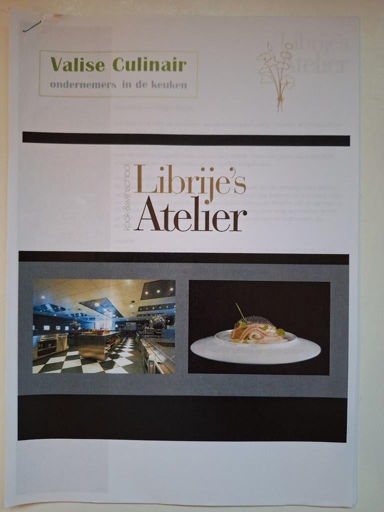 Diverse kookworkshop recepten o.a. uit de Librije, Ophalen of Verzenden, Zo goed als nieuw, Librije's Atelier