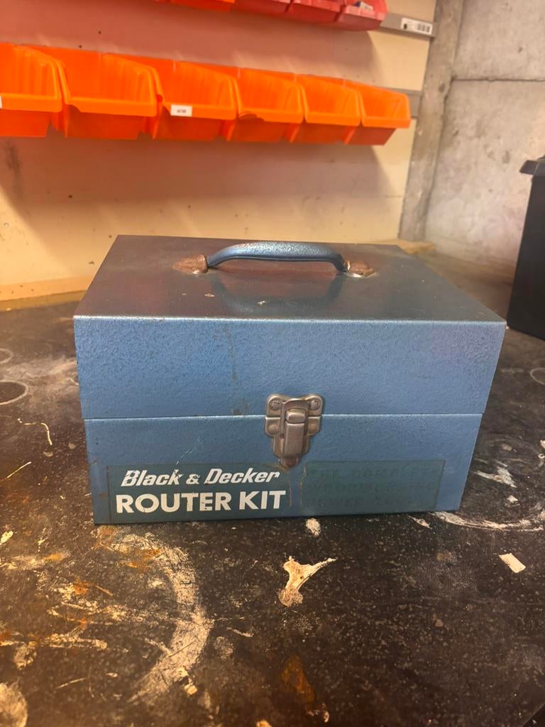 Vintage Black & Decker router kit (bovenfrees-set), Ophalen of Verzenden, Gebruikt, Elektrisch, Bovenfrees