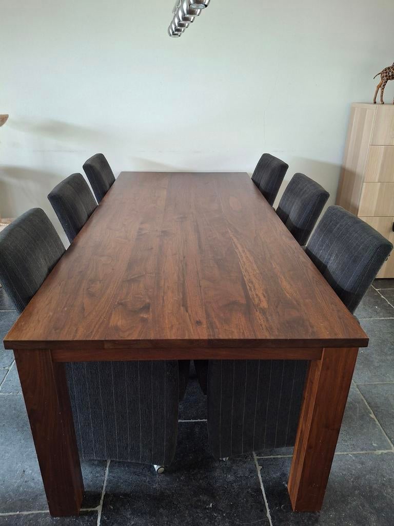 Eiken eettafel  - dressoir - bijzettafel, Huis en Inrichting, Complete eetkamers, Ophalen, Gebruikt