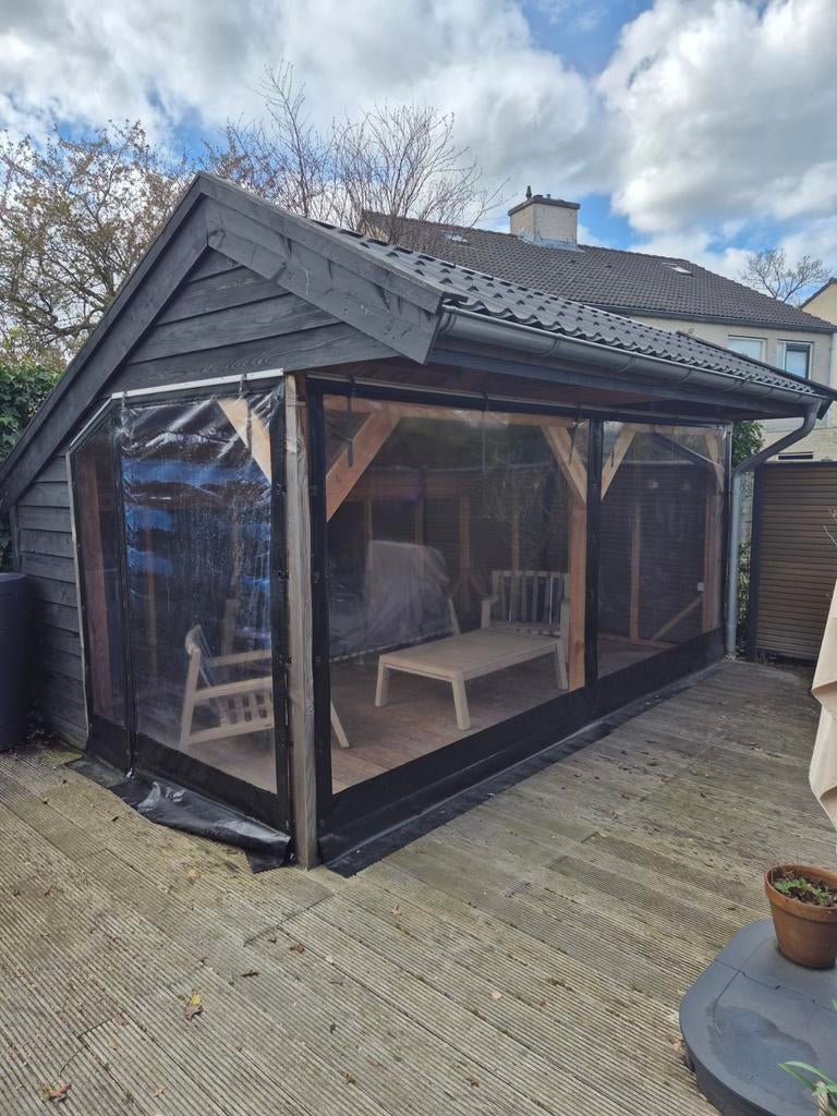 Houten overkapping 5x3 meter, Ophalen, Gebruikt, Veranda