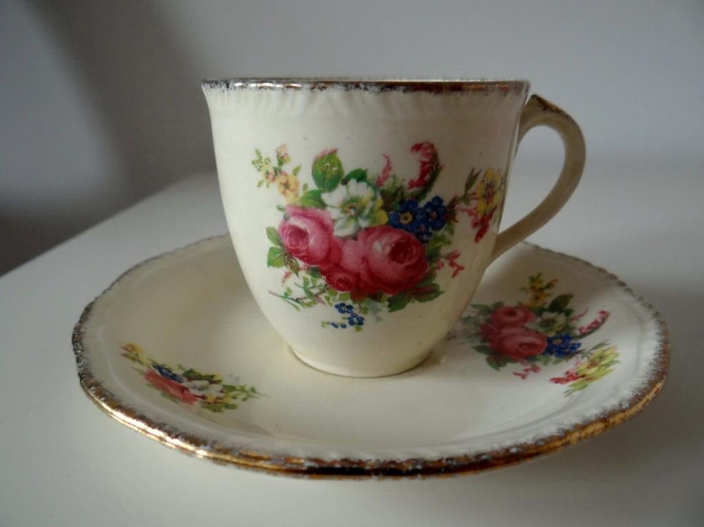 Romantisch kopje en schotel van Ridgways Shelton- England, Ophalen of Verzenden