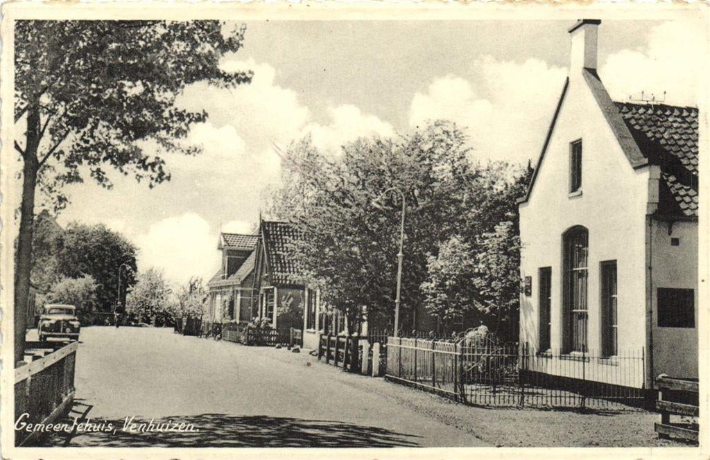 Gemeentehuis, Venhuizen. - ongelopen, Verzenden, Voor 1920, Ongelopen, Noord-Brabant
