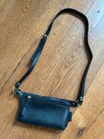 Zwart schoudertasje-festival tasje als nieuw, Ophalen of Verzenden, Zo goed als nieuw, Zwart, Leer