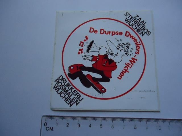 sticker oud Wijchen carnaval strip rosmalen durpse dweilers, Verzenden, Zo goed als nieuw, Bedrijf of Vereniging
