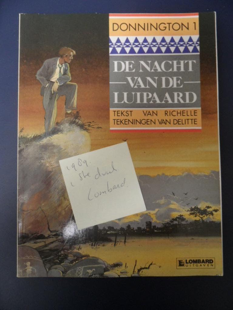 Donnington. Nr 1 De nacht van de Luipaard. 1989, Eén stripboek, Ophalen of Verzenden, Gelezen