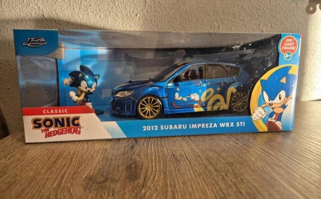 Sonic the Hedgehog Subaru Impreza WRX STI - Jada Toys, Hobby en Vrije tijd, Modelauto's | 1:18, Ophalen of Verzenden, Nieuw, Auto