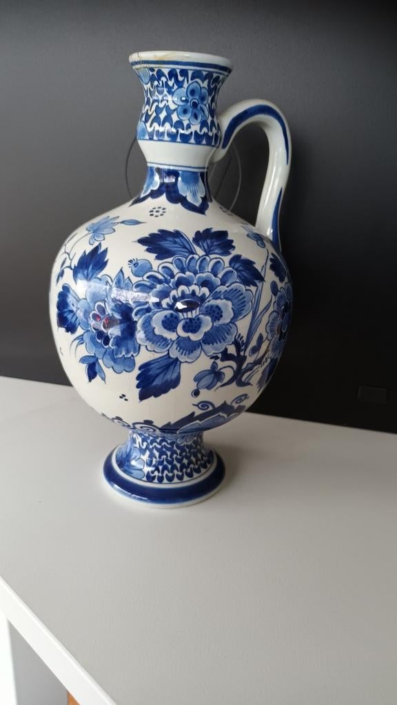 Delftsblauwe schenkkan De Porceleyne Fles, Antiek en Kunst, Antiek | Vazen, Ophalen of Verzenden