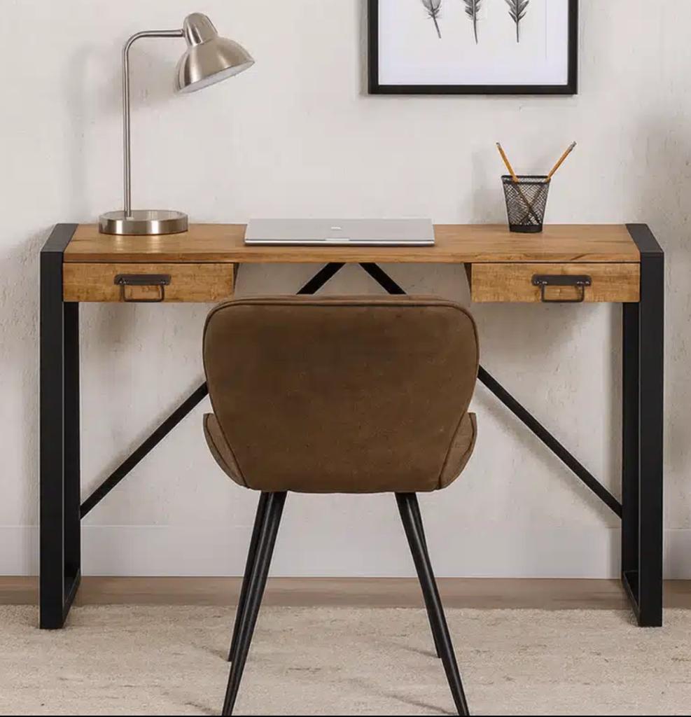 Bureau Britt (Mangohout), Huis en Inrichting, Bureaus, Ophalen, Gebruikt, 40 cm, Metaal