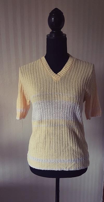 Leuk truitje van Flash in pastel geel 38 M, rekt mee. 5 euro, Kleding | Dames, Truien en Vesten, Gedragen, Maat 38/40 (M), Geel
