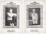 Foto op karton 2x 1926 - Kind Jongen Matrozenpakje Stoel, Gebruikt, Foto, Ophalen of Verzenden, Voor 1940
