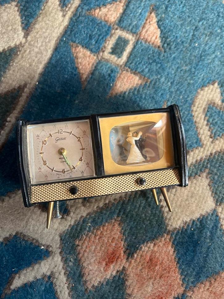 Goldbühl wekker met dansend paar, Antiek en Kunst, Antiek | Klokken, Ophalen of Verzenden