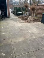 Grijze terrastegels 60x60 cm - zelf eruit halen, Ophalen, Gebruikt, 10 m² of meer, Beton