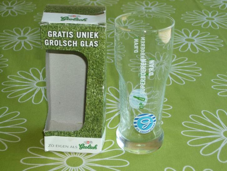 Grolsch - De Graafschap - Superboeren D'ran bierglas, Verzamelen, Sportartikelen en Voetbal, Zo goed als nieuw, Overige typen