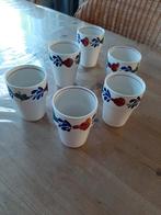 BOERENBONT BOCH - 6  BEKERS - AARDEWERK, Ophalen of Verzenden, Zo goed als nieuw, Kop(pen) en/of Schotel(s), Aardewerk