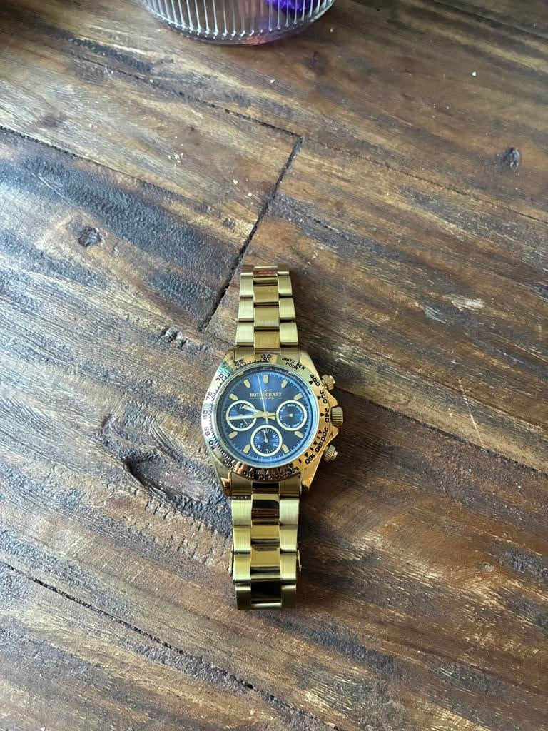 Rotorcraft horloge goud, Ophalen of Verzenden, Zo goed als nieuw, Staal, Overige merken