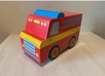 Grote Houten brandweerauto brandweerwagen, Ophalen of Verzenden, Gebruikt