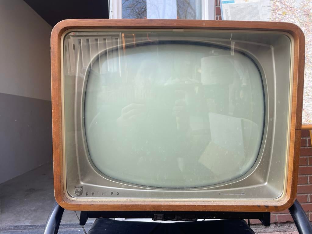 Vintage Philips TV - Decoratief object, Audio, Tv en Foto, Vintage Televisies, Ophalen, Niet werkend, 40 tot 60 cm, Philips