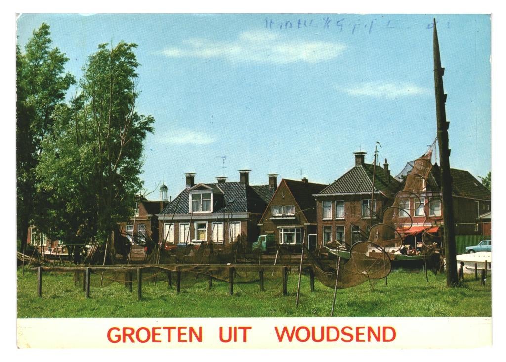 802566 Woudsend Friesland 1970 _ mooie zegel Staatsloterij, Verzamelen, Ophalen of Verzenden, 1960 tot 1980, Gelopen, Friesland