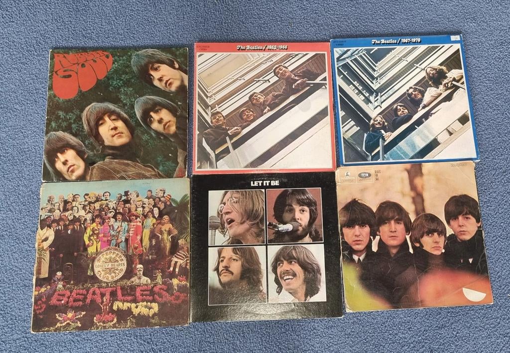 The Beatles - vinyl Lp's - 6 albums, Ophalen of Verzenden, Gebruikt, Overige formaten, Poprock