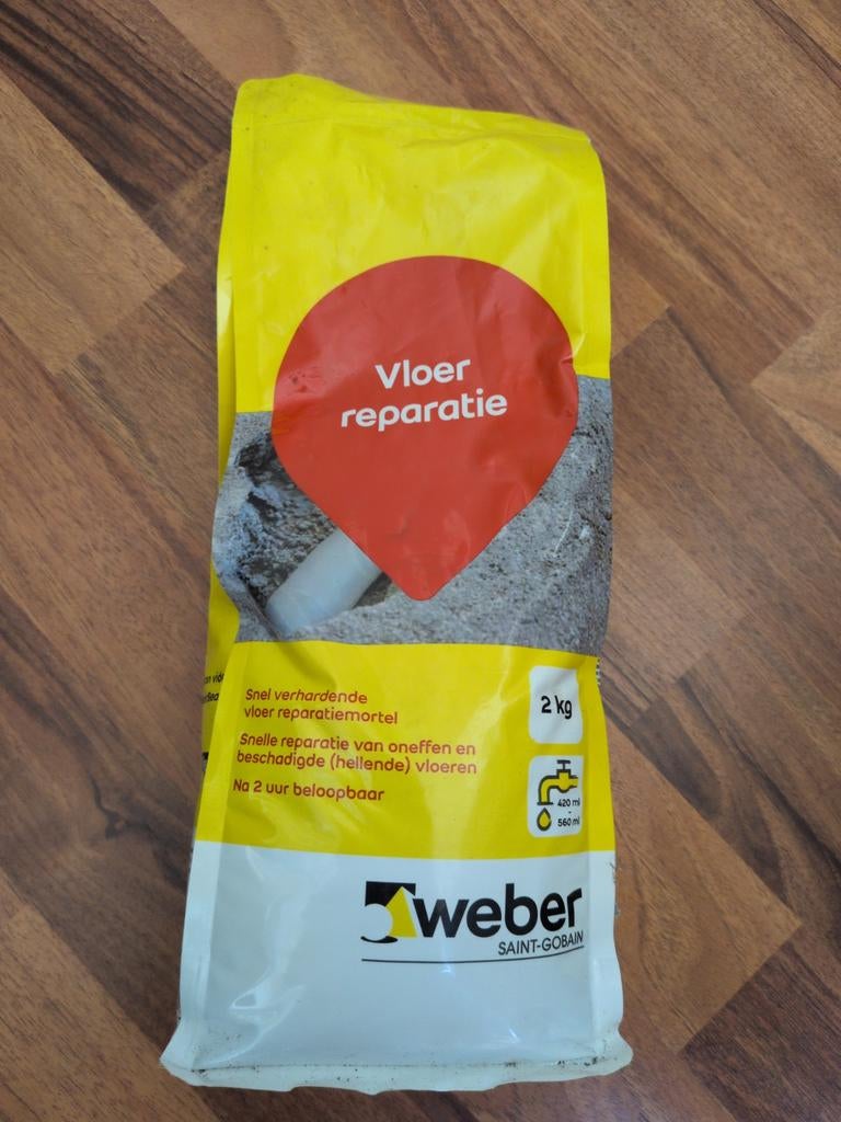 Weber vloer reparatie mortel 2 kg, Overige materialen, 30 cm of meer, 50 tot 150 cm, Overige typen