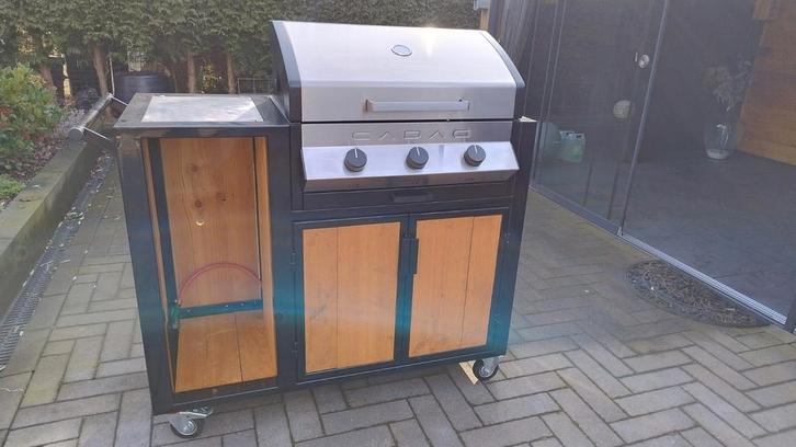 Buitenkeuken met Meridian 3 built in gas BBQ, Tuin en Terras, Buitenkeukens, Ophalen