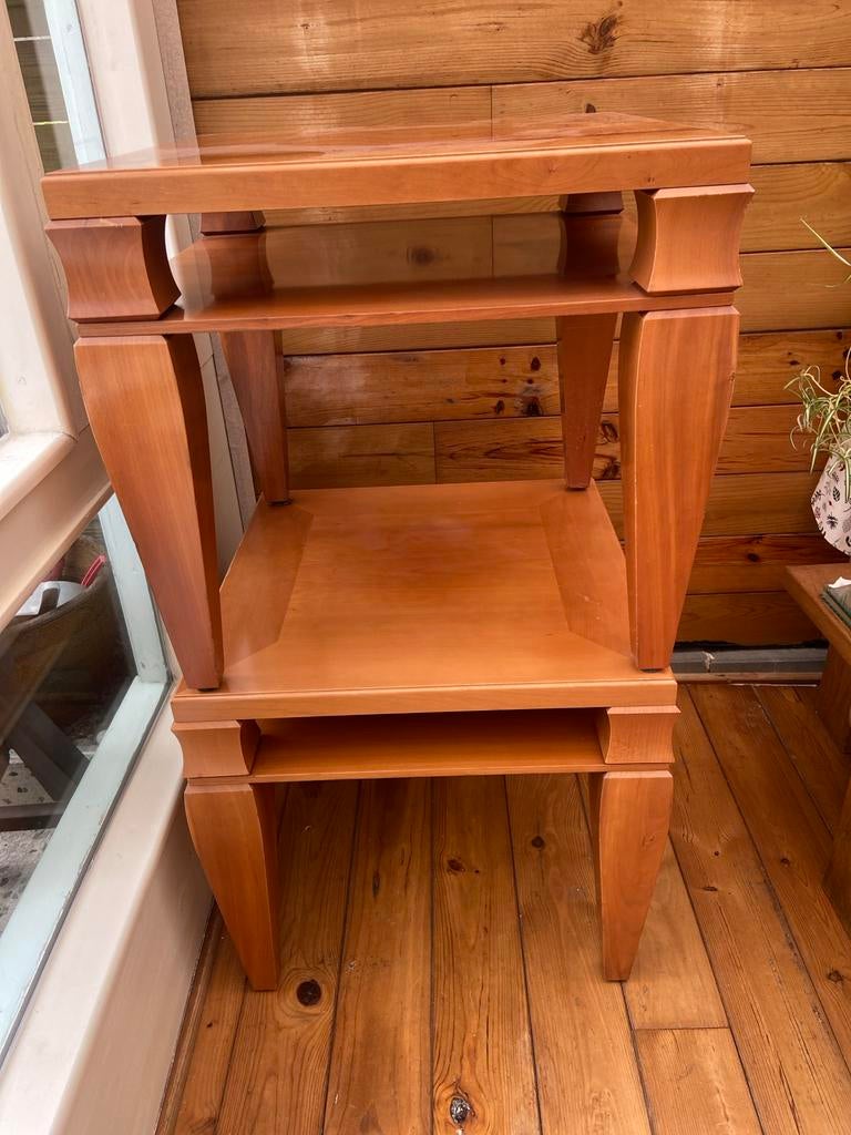 Giorgetti bijzettafels 60x60x57, Huis en Inrichting, Tafels | Bijzettafels, 45 tot 60 cm, Minder dan 55 cm, Gebruikt, Vierkant