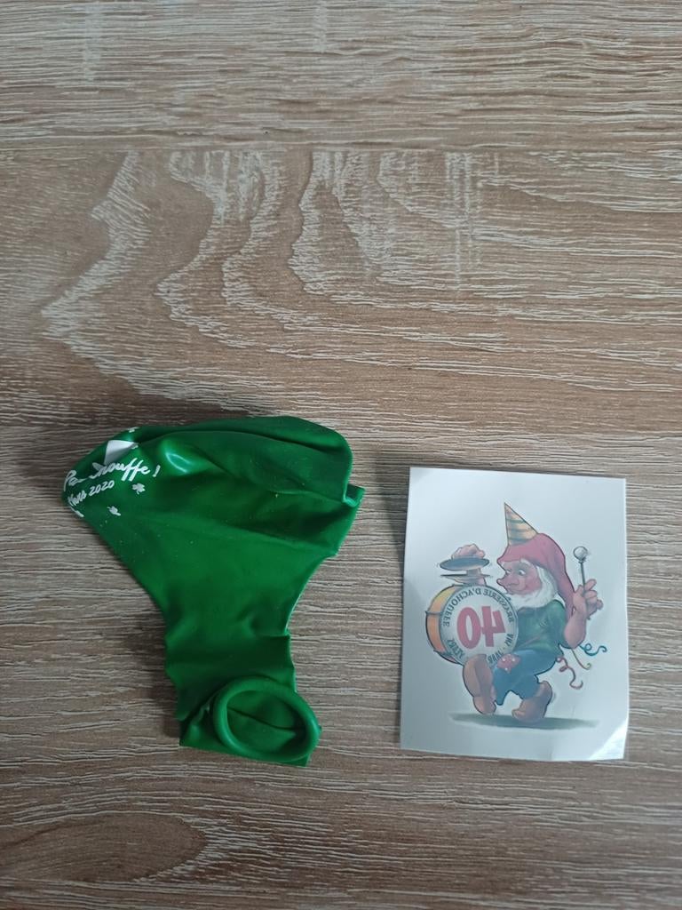 Chouffe Groene ballon en chouffe tattoo, Ophalen of Verzenden, Nieuw, Overige merken