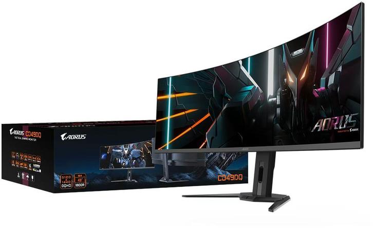 Gigabyte Aorus CO49DQ, Computers en Software, Monitoren, Zo goed als nieuw, 151 t/m 200 Hz, DisplayPort, HDMI, Gaming, Curved