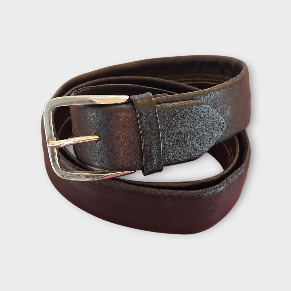 Zwitserse Lederen Riem met Verborgen Ritsvak 93cm, Kleding | Heren, Riemen en Ceinturen, 95 tot 105 cm, Verzenden, Echt leder