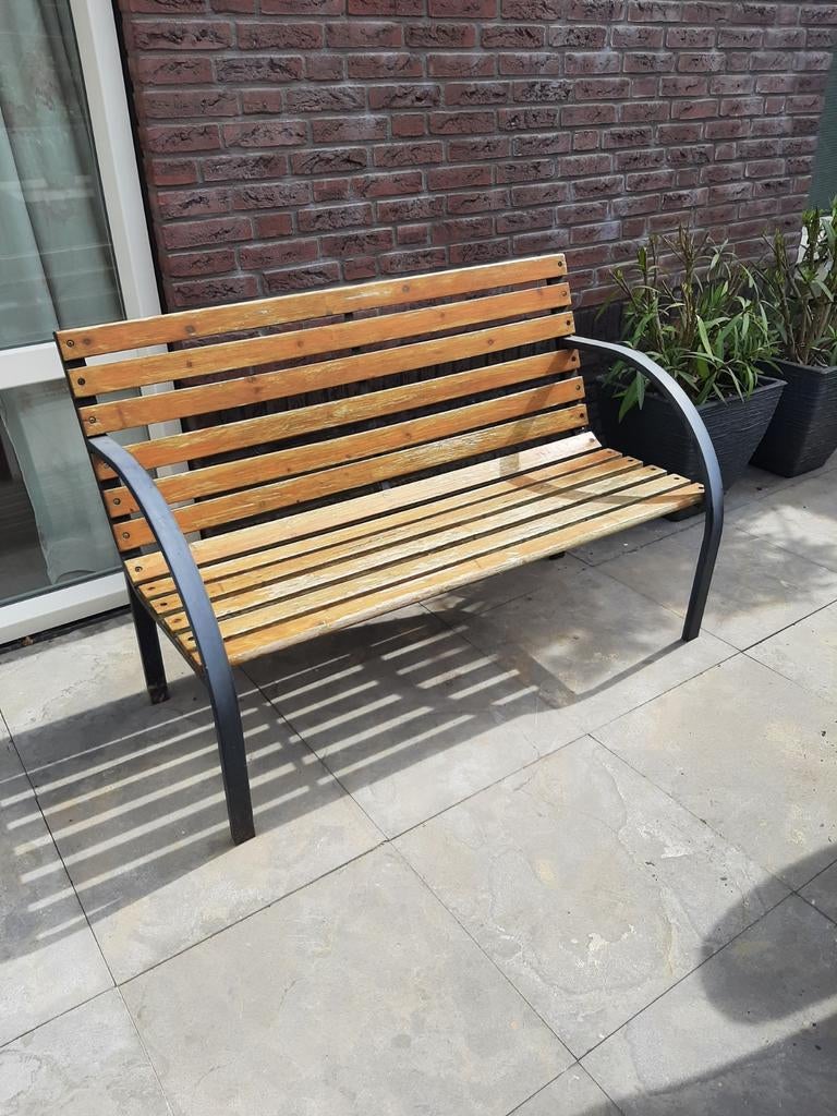 Tuinbank 2 persoons, Tuin en Terras, Tuinbanken, Ophalen, Gebruikt, Hout