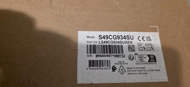 49"Samsung Odyssey OLED G9 G93SC Series 5120x1440-240Hz-OLED, Computers en Software, Monitoren, Nieuw, 201 Hz of meer, DisplayPort