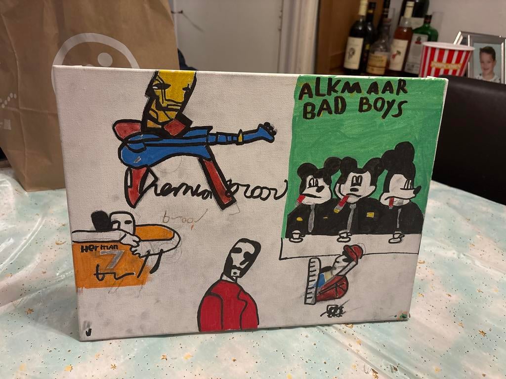 Herman Brood stijl schilderij, Ophalen of Verzenden